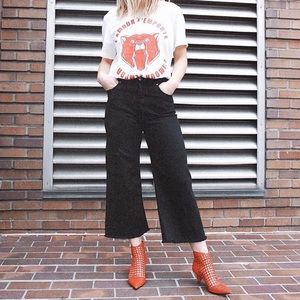 H&M black denim culottes